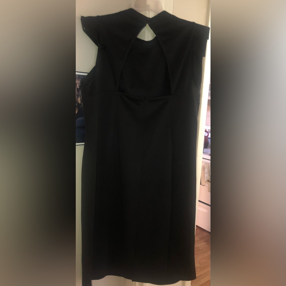ASOS Flutter Sleeve Mock Neck Backless Cocktail Party Bandage Dress with Zipper